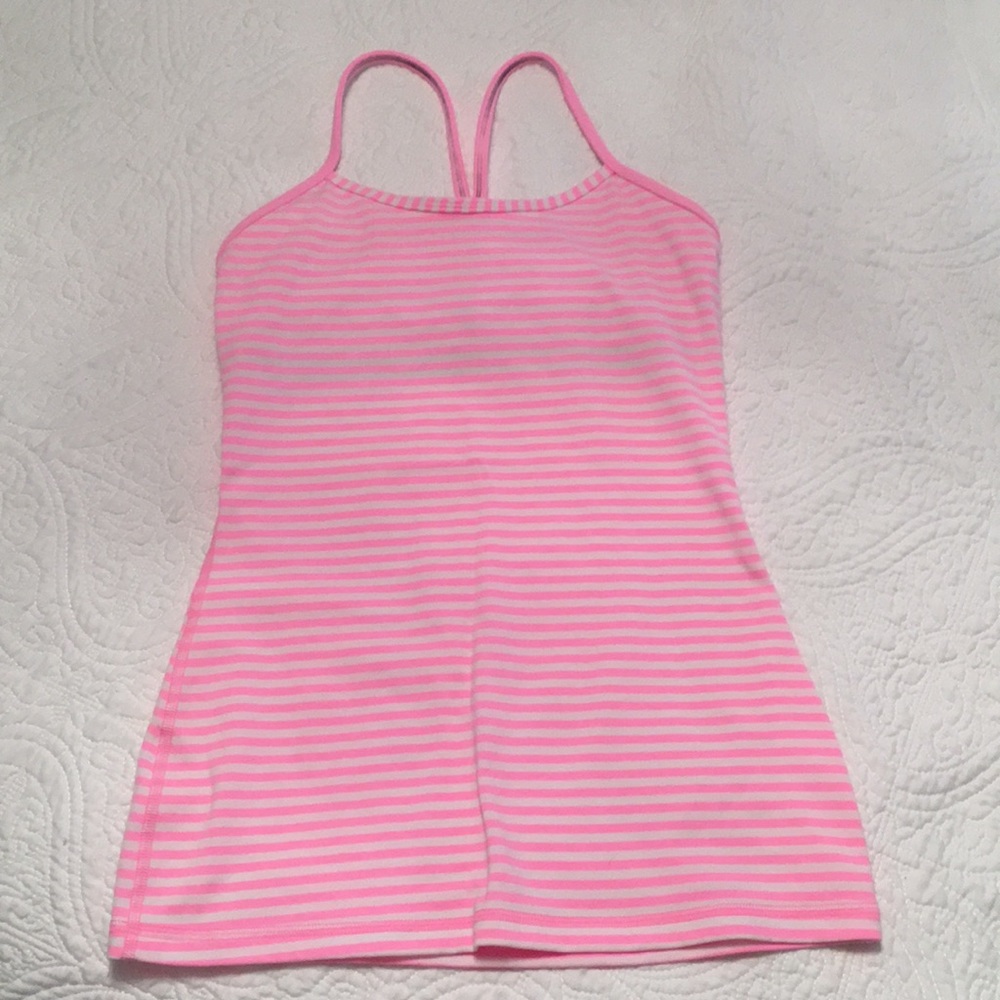 Lululemon Flow Y Tank - like new - size 4 - pink